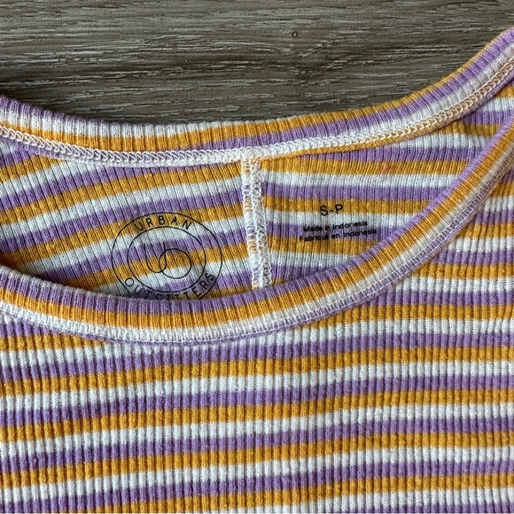 UO stripey sherbet baby tee - Picture 3 of 4